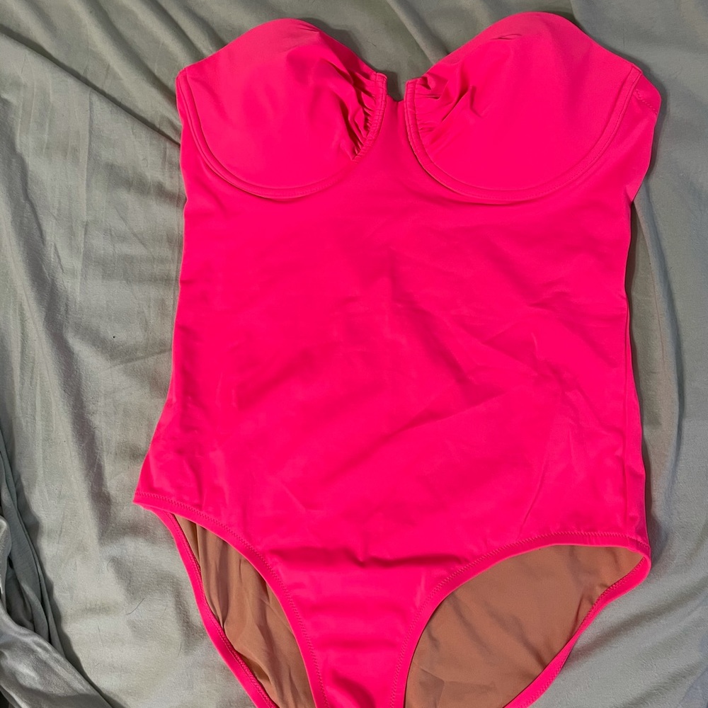 Hot pink bathing suit